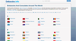 Desktop Screenshot of embassies.info